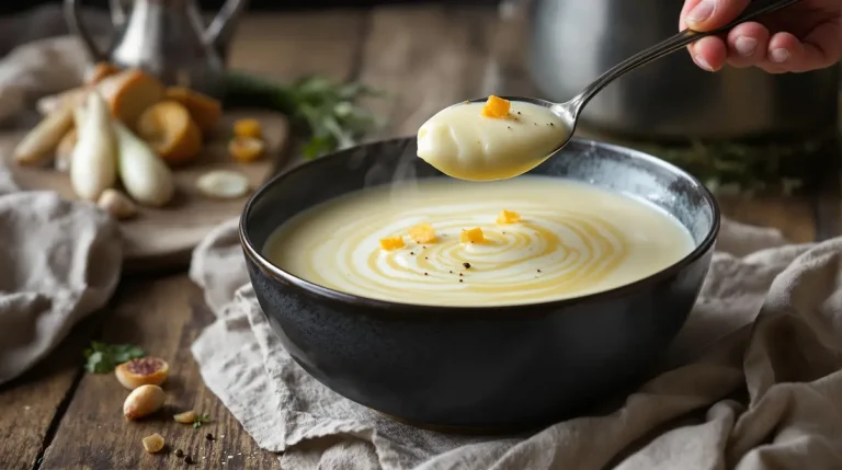 « Une de mes soupes préférées » : mon velouté blanc fondant, plein de goût et bon pour la santé